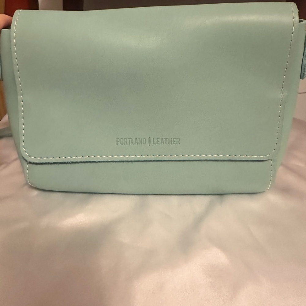 Portland Leather Light Blue Crossbody Bag